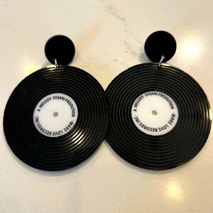 Melody Ehsani Make Love Record Earrings Vinyl Dangle Music Maker Creative Artist
